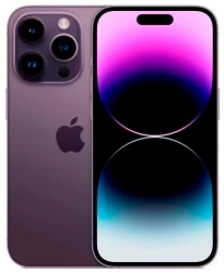Смартфон Apple A2889 iPhone 14 Pro 256Gb 6Gb фиолетовый моноблок 3G 4G 1Sim 6.1 1179x2556 iOS 16 48Mpix 802.11 a/b/g/n/ac/ax NFC GPS GSM900/1800 GSM1