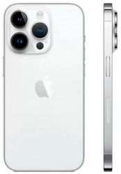 Смартфон Apple A2889 iPhone 14 Pro 256Gb 6Gb серебристый моноблок 3G 4G 2Sim 6.1 1179x2556 iOS 16 48Mpix 802.11 a/b/g/n/ac/ax NFC GPS GSM900/1800 GSM