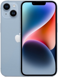 Смартфон Apple A2881 iPhone 14 128Gb 6Gb голубой моноблок 3G 4G 1Sim 6.1 1170x2532 iOS 16 12Mpix 802.11 a/b/g/n/ac/ax NFC GPS GSM900/1800 GSM1900 Tou