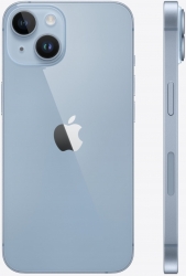 Смартфон Apple A2881 iPhone 14 128Gb 6Gb голубой моноблок 3G 4G 1Sim 6.1 1170x2532 iOS 16 12Mpix 802.11 a/b/g/n/ac/ax NFC GPS GSM900/1800 GSM1900 Tou