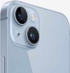Смартфон Apple A2881 iPhone 14 128Gb 6Gb голубой моноблок 3G 4G 1Sim 6.1 1170x2532 iOS 16 12Mpix 802.11 a/b/g/n/ac/ax NFC GPS GSM900/1800 GSM1900 Tou