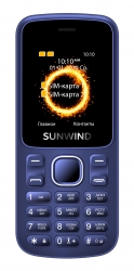 Мобильный телефон SunWind A1701 CITI 32Mb синий моноблок 2Sim 1.77 128x160 GSM900/1800 GSM1900 FM microSD max32Gb