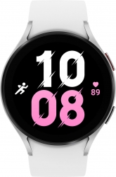 Смарт-часы Samsung Galaxy Watch 5 44мм 1.4 AMOLED корп.серебристый рем.белый (SM-R910NZSACIS)