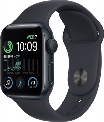 Смарт-часы Apple Watch SE 2022 A2722 40мм OLED корп.темная ночь рем.темная ночь разм.брасл.:M/L (MNT83LL/A)