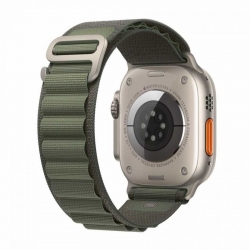 Смарт-часы Apple Watch Ultra A2622 49мм OLED корп.титан Alpine loop рем.зеленый разм.брасл.:M (MQEW3LL/A)