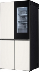 Холодильник LG GR-X24FQEKM бежевый/черный (трехкамерный)