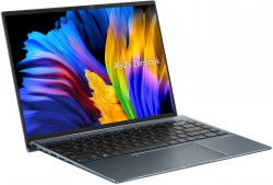 Ноутбук Asus Zenbook 14X OLED UX5401ZA-KN057 Core i5 12500H 16Gb SSD512Gb Intel Iris Xe graphics 14 OLED 2.8K (2880x1800) noOS grey WiFi BT Cam (90NB