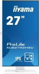 Монитор Iiyama 27 ProLite XUB2792HSU-W1 белый IPS LED 16:9 HDMI M/M матовая HAS Piv 250cd 178гр/178гр 1920x1080 VGA DP FHD USB 7.1кг