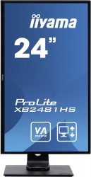 Монитор Iiyama 23.6 ProLite XB2481HS-B1 черный VA LED 6ms 16:9 DVI HDMI M/M матовая HAS Piv 3000:1 250cd 178гр/178гр 1920x1080 VGA FHD 5.4кг
