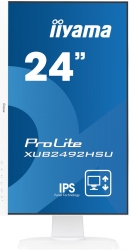 Монитор Iiyama 23.8 ProLite XUB2492HSU-W1 белый IPS LED 16:9 HDMI M/M матовая HAS Piv 1000:1 250cd 178гр/178гр 1920x1080 VGA DP FHD USB 5.4кг