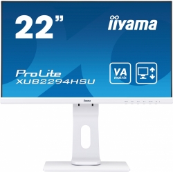 Монитор Iiyama 21.5 ProLite XUB2294HSU-W1 белый VA LED 4ms 16:9 HDMI M/M матовая HAS Piv 3000:1 250cd 178гр/178гр 1920x1080 VGA DP FHD USB 4.7кг