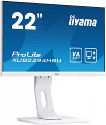 Монитор Iiyama 21.5 ProLite XUB2294HSU-W1 белый VA LED 4ms 16:9 HDMI M/M матовая HAS Piv 3000:1 250cd 178гр/178гр 1920x1080 VGA DP FHD USB 4.7кг