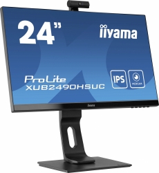 Монитор Iiyama 23.8 ProLite XUB2490HSUC-B1 черный IPS LED 4ms 16:9 HDMI M/M Cam матовая HAS Piv 1000:1 250cd 178гр/178гр 1920x1080 VGA DP FHD USB 5.1