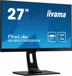 Монитор Iiyama 27 ProLite XUB2792QSN-B1 черный IPS LED 4ms 16:9 HDMI M/M матовая HAS Piv 1000:1 350cd 178гр/178гр 2560x1440 DP WQ USB 7.8кг