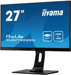 Монитор Iiyama 27 ProLite XUB2792QSN-B1 черный IPS LED 4ms 16:9 HDMI M/M матовая HAS Piv 1000:1 350cd 178гр/178гр 2560x1440 DP WQ USB 7.8кг