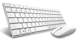 Клавиатура + мышь Rapoo 9300M клав:белый мышь:белый USB беспроводная Bluetooth/Радио Multimedia (18479)