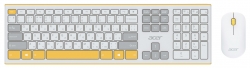 Клавиатура + мышь Acer OCC200 клав:жёлтый мышь:жёлтый USB беспроводная slim Multimedia