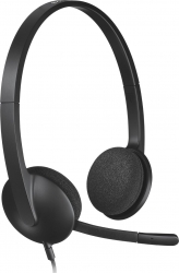 Наушники с микрофоном Logitech H340 черный 1.8м накладные USB оголовье (981-000475)