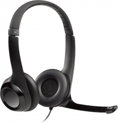 Наушники с микрофоном Logitech H390 черный 1.9м накладные USB оголовье (981-000014)