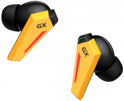 Наушники с микрофоном Edifier GX07 желтый/черный вкладыши BT в ушной раковине