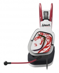 Наушники с микрофоном A4Tech Bloody G575 Naraka белый/красный мониторные USB оголовье (G575 NARAKA)