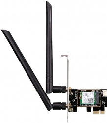 Сетевой адаптер WiFi D-Link DWA-X582/RU/A2A AX3000 PCI Express (ант.внеш.съем) 2ант.