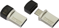 Флеш Диск Transcend 32Gb Jetflash 890 TS32GJF890S USB3.1 серебристый