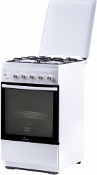 Плита Газовая Flama N FG 24243 W белый (металлическая крышка) реш.сталь