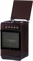 Плита Газовая Flama N FG 24243 B коричневый (металлическая крышка) реш.сталь