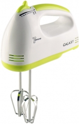 Миксер ручной Galaxy гл2206 200Вт белый/зеленый