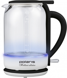 Чайник электрический Polaris PWK 1753CGL 1.5л. 1950Вт белый/черный (корпус: пластик/стекло)
