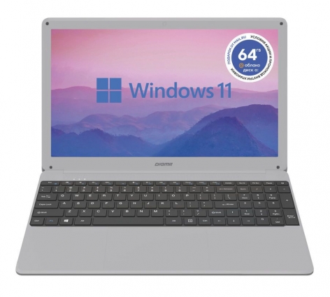 Ноутбук Digma EVE 15 P417, 15.6", Intel Core i3 10110U 2.1ГГц, 2-ядерный, 8ГБ 256ГБ SSD, Intel UHD Graphics , Windows 11 Home, серый dn15p3-8cxw01