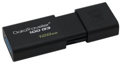 Флеш Диск Kingston 128Gb DT 100 G3 DT100G3/128GB USB3.0 черный
