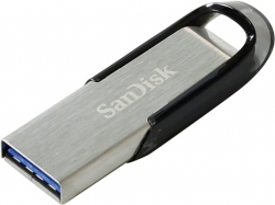 Флеш Диск Sandisk 128Gb Cruzer Ultra Flair SDCZ73-128G-G46 серебристый/черный