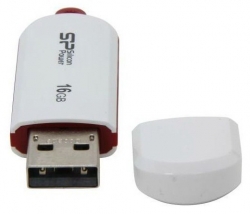 Флеш Диск Silicon Power 16Gb LuxMini 320 SP016GBUF2320V1W белый