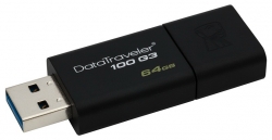 Флеш Диск Kingston 64Gb DT 100 G3 DT100G3/64GB USB3.0 черный