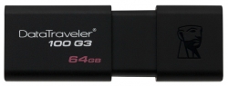 Флеш Диск Kingston 64Gb DT 100 G3 DT100G3/64GB USB3.0 черный