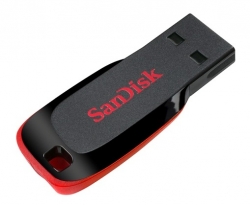 Флеш Диск Sandisk 64Gb Cruzer Blade SDCZ50-064G-B35 черный/красный