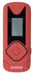 Плеер Flash Digma R3 8Gb красный/0.8/FM/microSDHC/clip