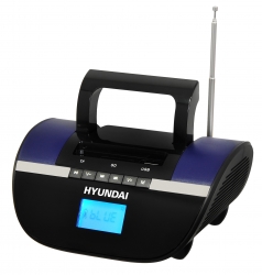 Аудиомагнитола Hyundai H-PAS220 черный/синий