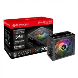 Блок питания Thermaltake Smart RGB 700 80+ (24+4+4pin) APFC 120mm fan color LED 6xSATA RTL