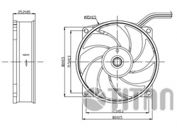 Вентилятор Titan TFD-9525H12ZP/KU(RB) 80x80x25mm 4-pin 10-27dB Ret