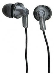 Наушники вкладыши Panasonic RP-HJE118GUK 1.1м черный проводные (в ушной раковине)