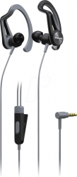 Наушники вкладыши Pioneer SE-E5T-H 1.2м серый проводные (крепление за ухом)