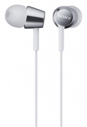 Наушники вкладыши Sony MDR-EX155 1.2м белый проводные (в ушной раковине)