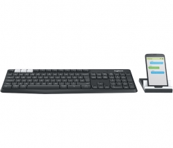 Клавиатура Logitech Multi-Device Stand Combo K375s темно-серый беспроводная