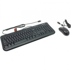 Клавиатура + мышь Microsoft Wired 600 for Business черный