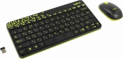 Клавиатура + мышь Logitech MK240 черный/жёлтый