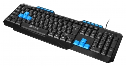Клавиатура Oklick 750G Frost WAR черный/черный