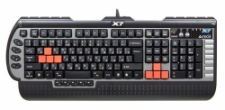 Клавиатура A4Tech X7-G800MU черный/серый PS/2+USB Multimedia Gamer (подставка для запястий)